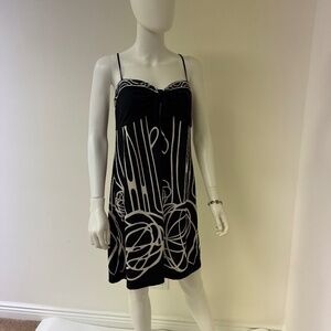 BCBG black and white summer dress